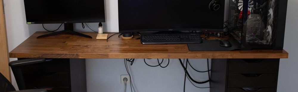 Secretária Nogueira + Cadeira escritório