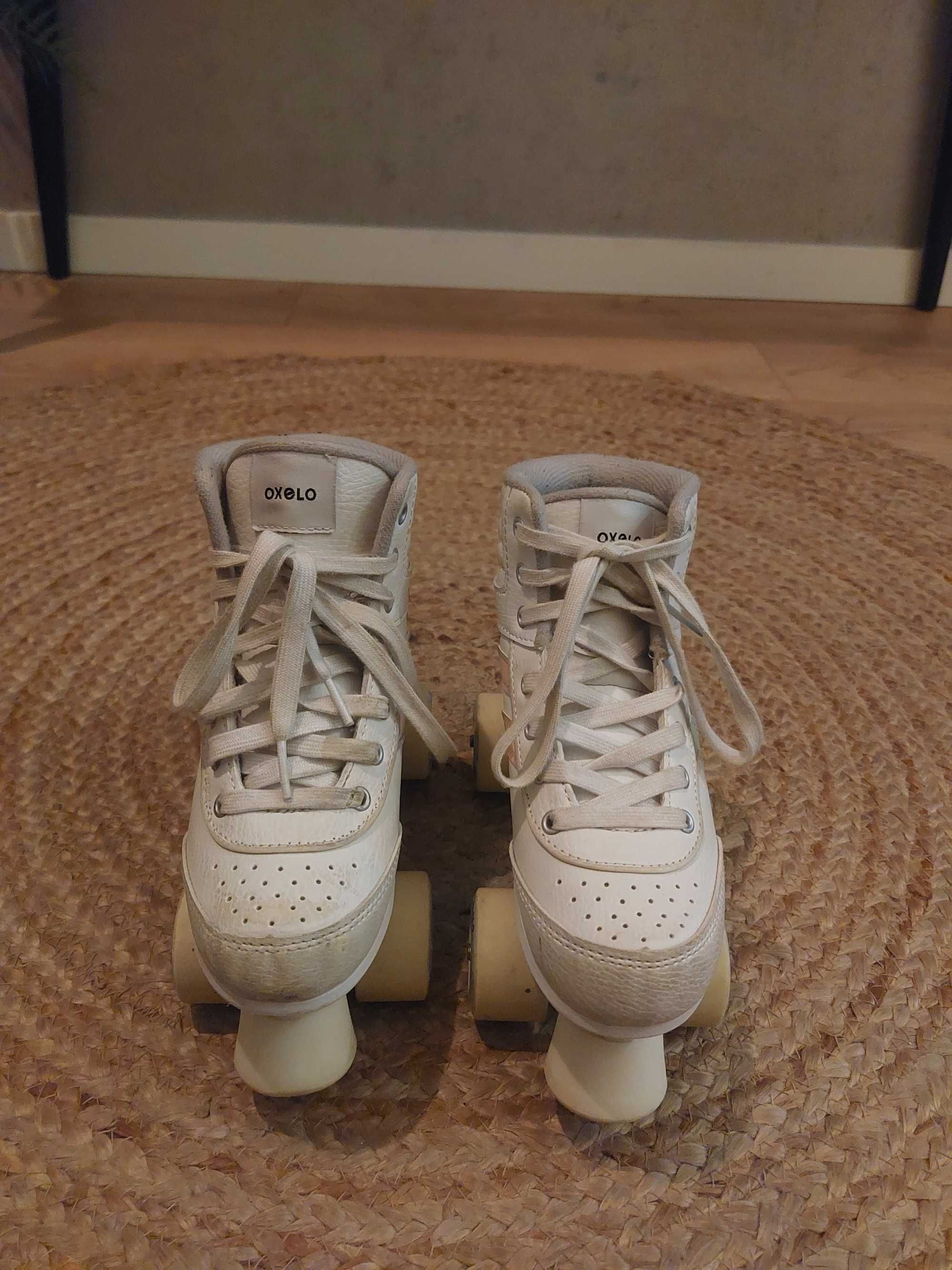 Patins branco/rosa