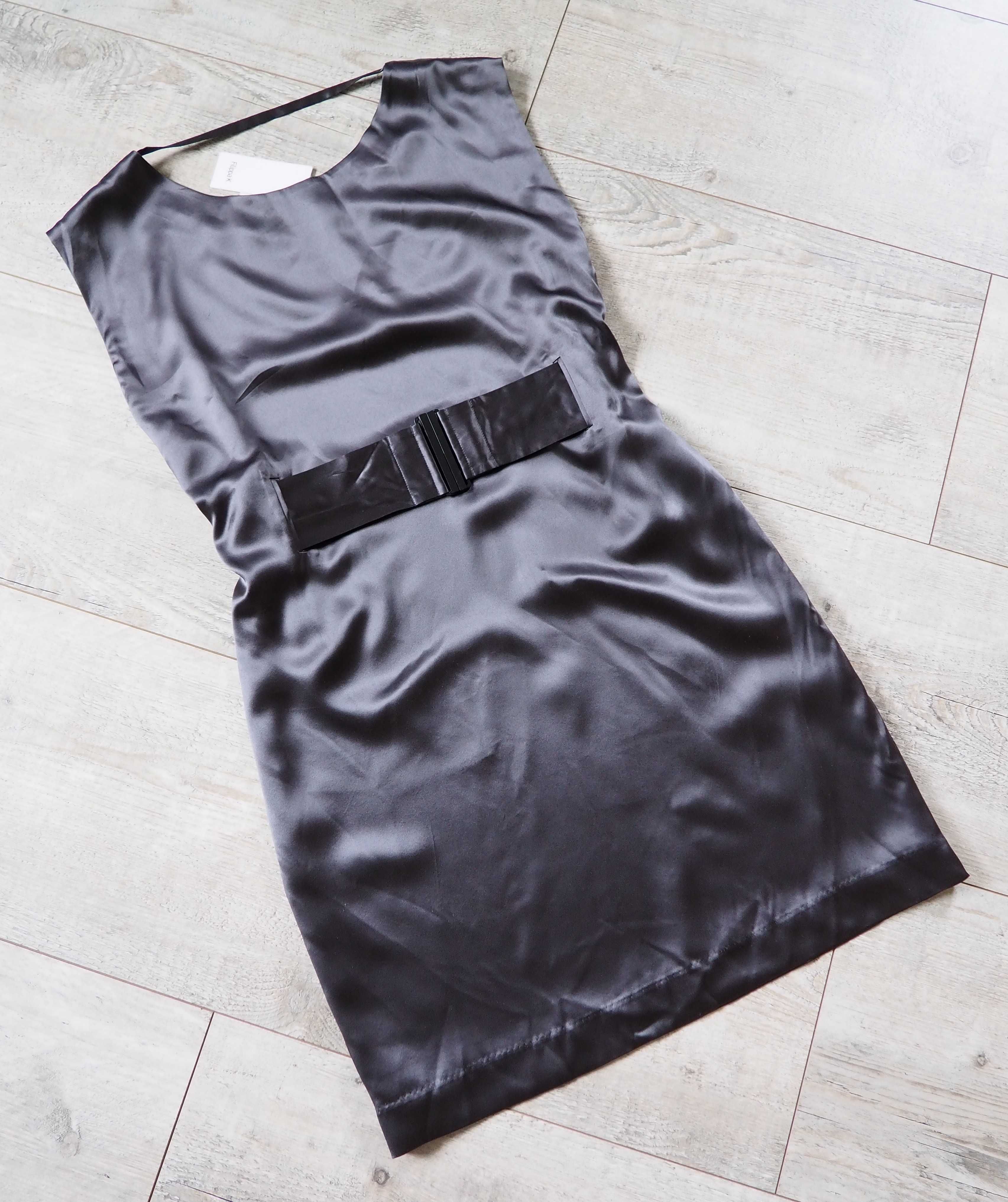 FILIPPA K._Satin belt dress_JEDWABNA inox_M