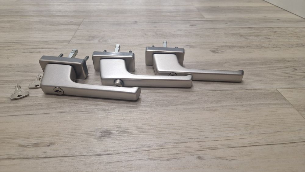 Klamka z zamkiem na kluczyk do okna aluminiowa