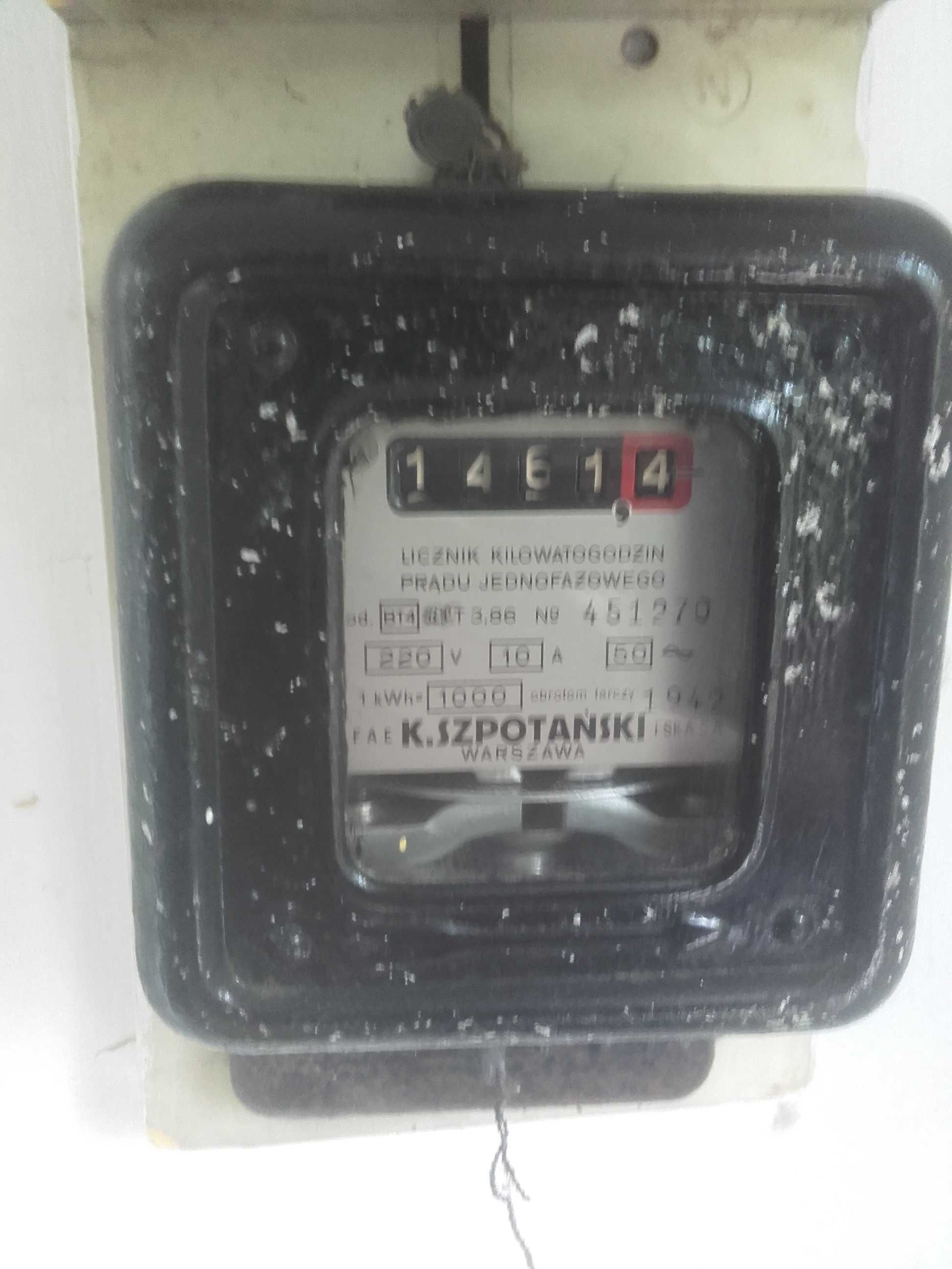Warszawa SZPOTAŃSKI Licznik elektryczny 1942