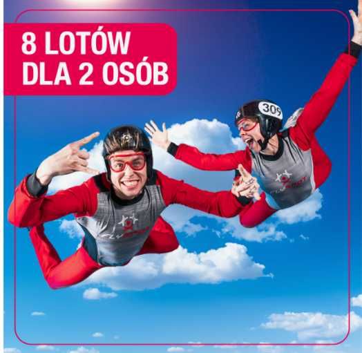 Voucher do Flyspot dla dwóch osób, po cztery loty na osobe