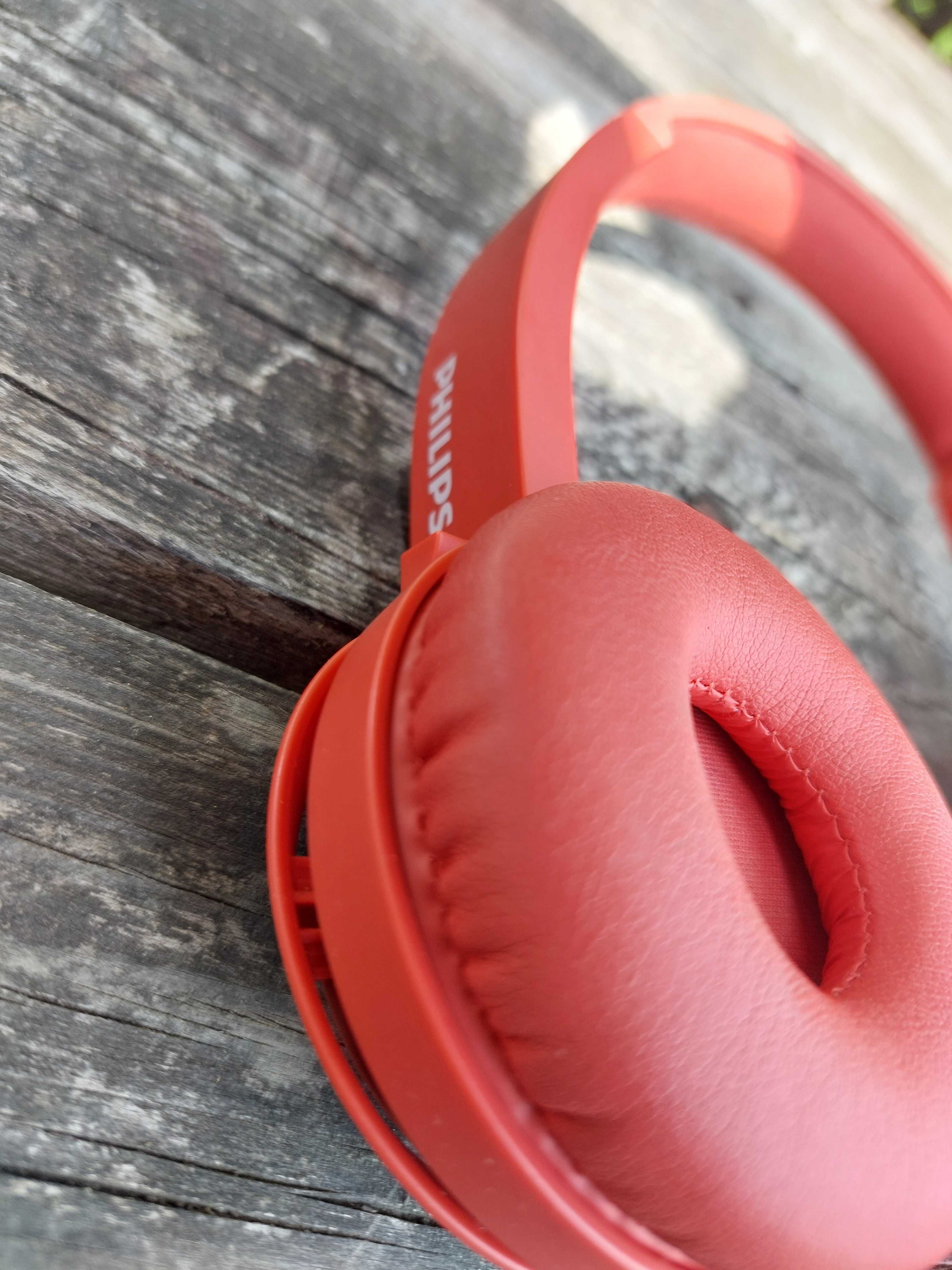 Słuchawki z mikrofonem PHILIPS TAH4105 Czerwone