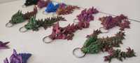Porta-Chaves Coloridos de Dragões Articulados