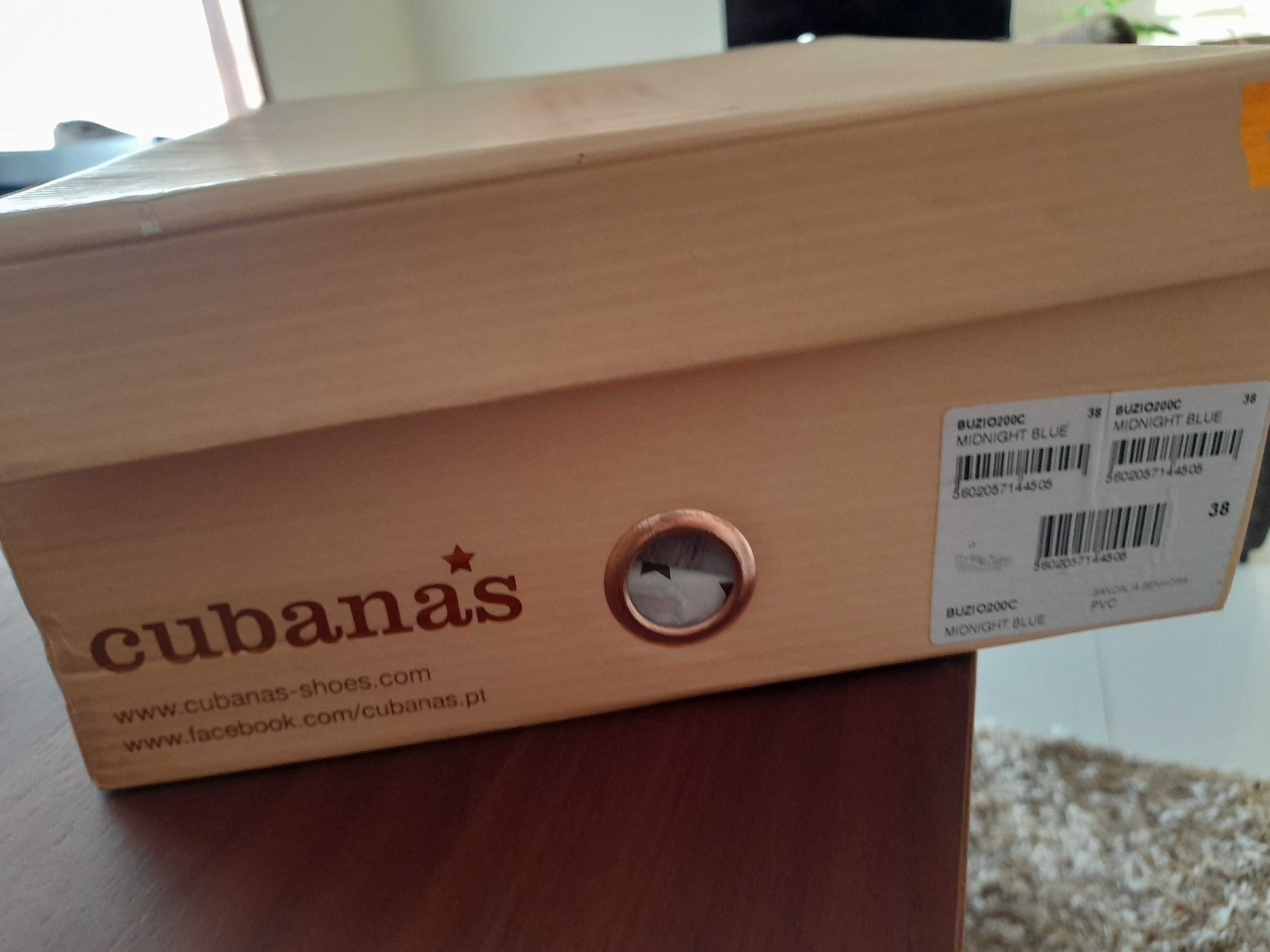 Sandálias cubanas midnight blue