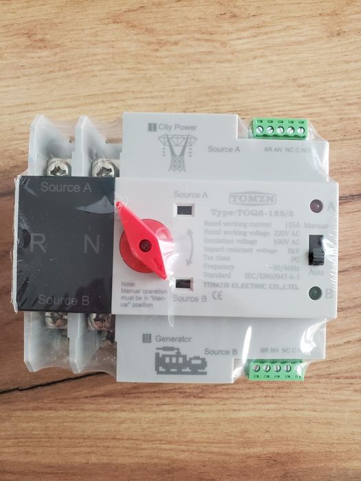 АВР автоматичний перемикач tomzn 2P, 125A