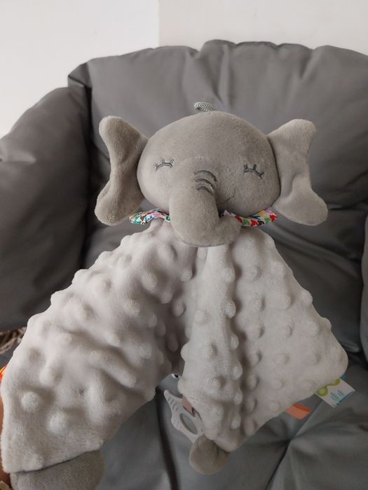 Przytulanka minki slonik,chusta,uspokajacz,sensoryczny,szeleścik.