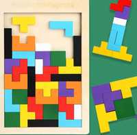 Drewniane puzzle 3D, Tetris