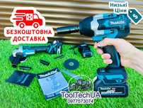 Акумуляторний Набор Makita 2в1 Болгарка DGA504 + Гайковерт DTW800 XGT