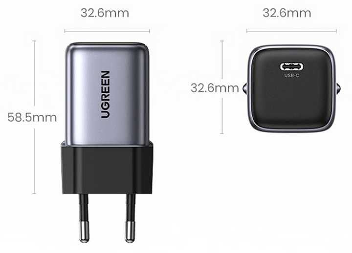 Ugreen Nexode 30w GaN PD (type-c) зарядний пристрій CD319 (90666)