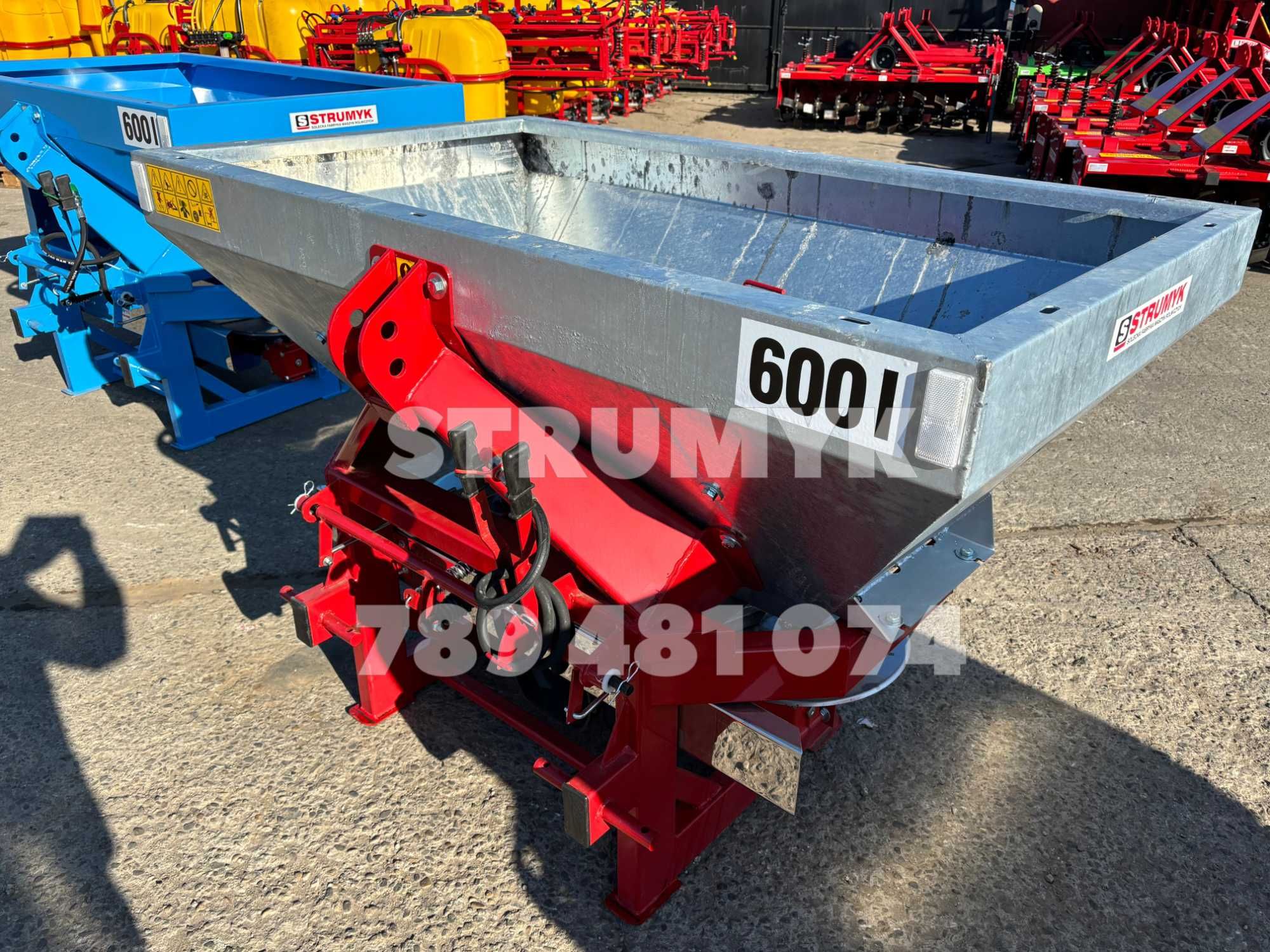 rozsiewacz nawozu/siewka dwutalerzowy STRUMYK/tytan/plandeka/hydraulik