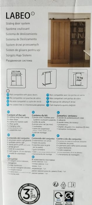 Nowe drzwi przesuwne dwa komplety