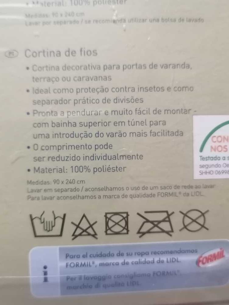 Cortina Fios Portas Cozinha Varandas  ajustável