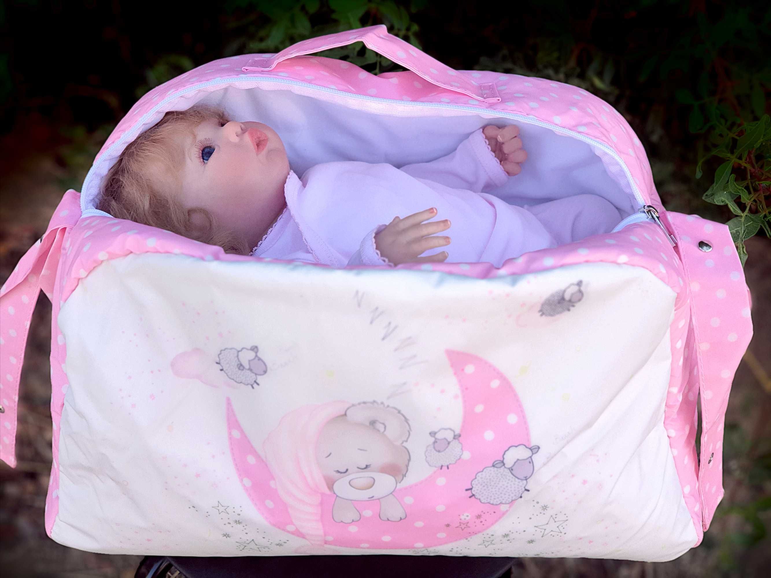 Boneca Bebé Reborn Cabelo Enraizado 2kgs em Saco de Transporte (Novo)