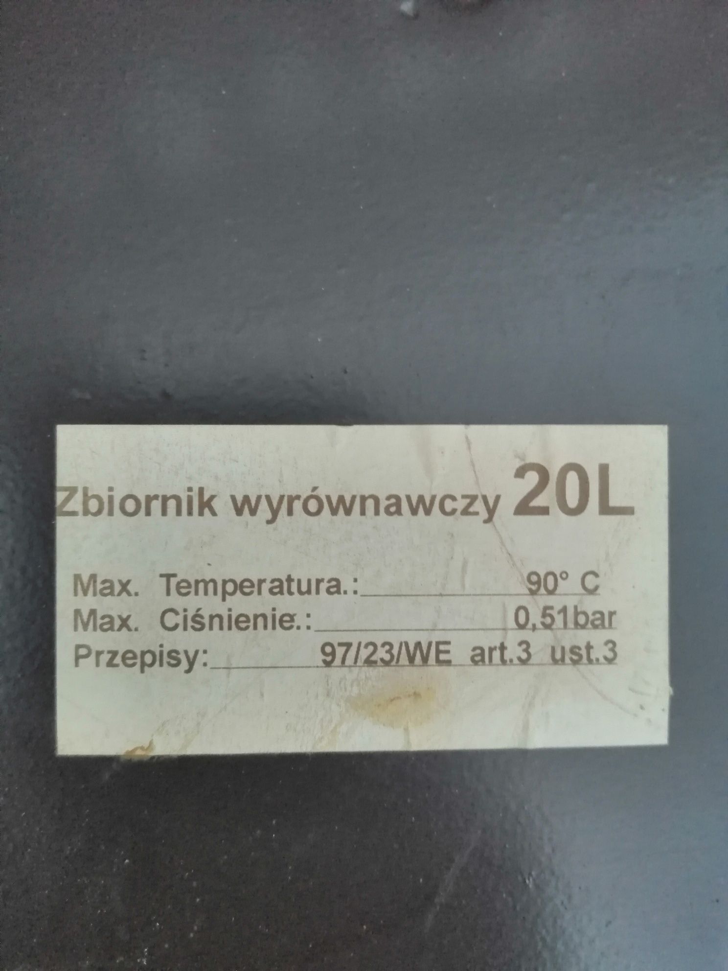 Zbiornik wyrównawczy 20l.