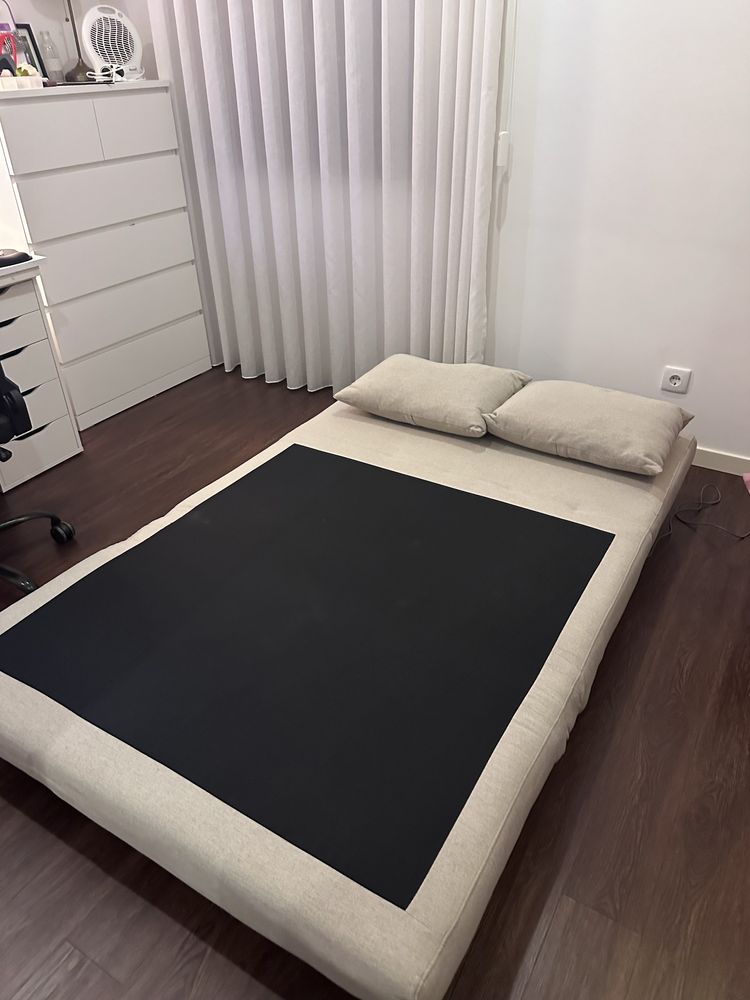 Sofá Cama Sklum - Bege - Quase Novo
