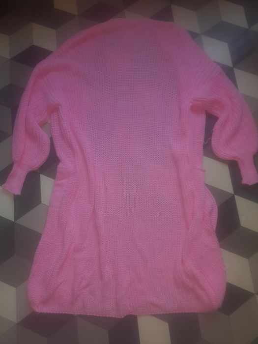 Nowy kardigan sweter długi roz uni