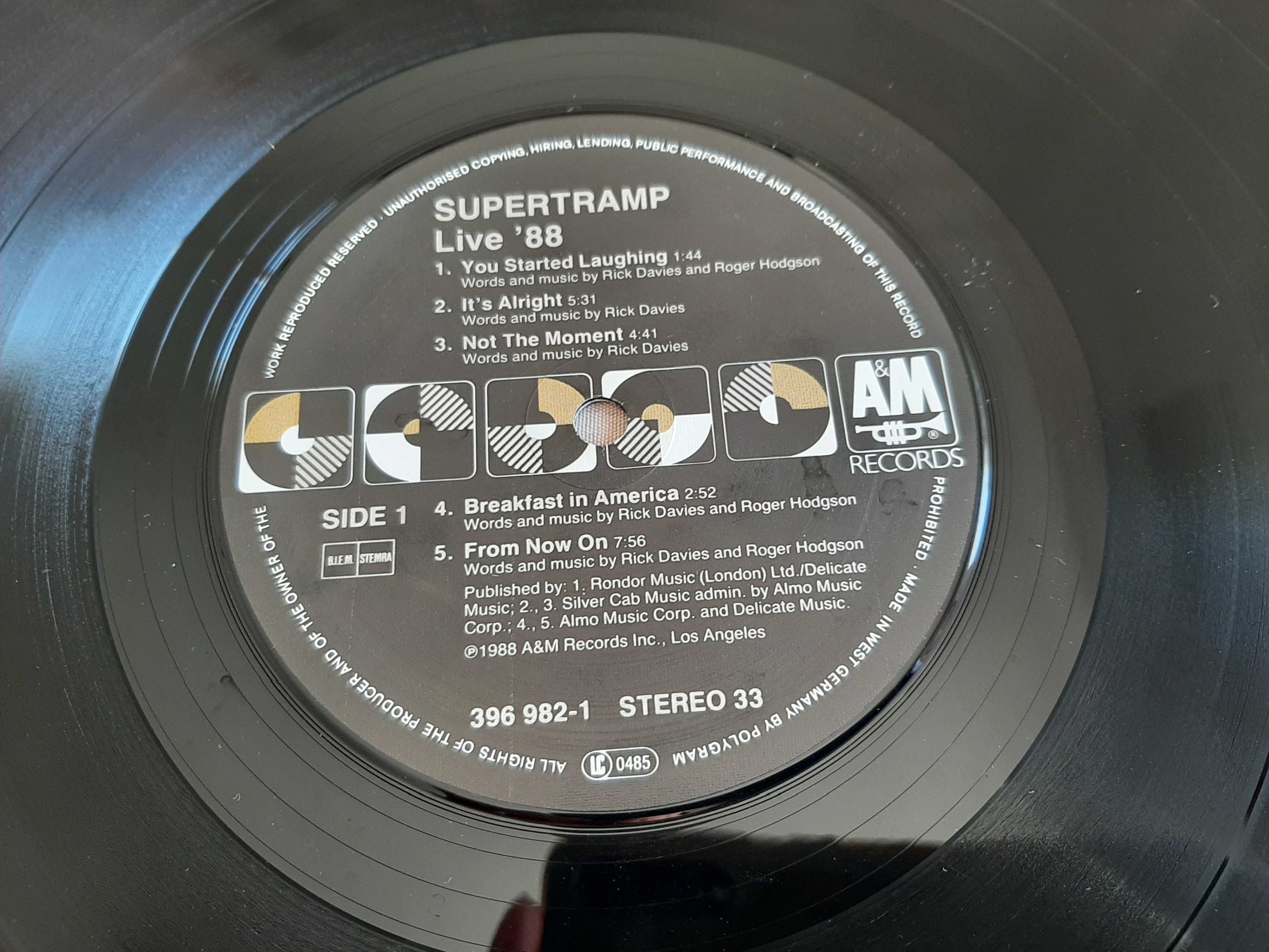 Supertramp – Live `88 - Europa - Vinil LP