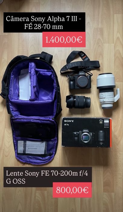 Maquina fotografica e lente