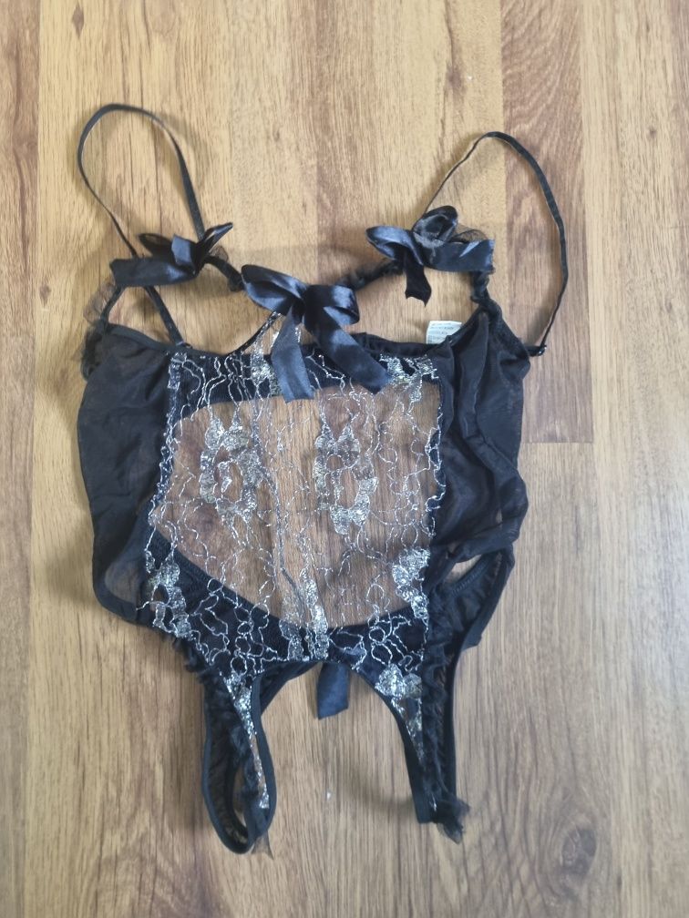 Strój nocny odważny otwarty sexi body XS/ S  Prześwitujący