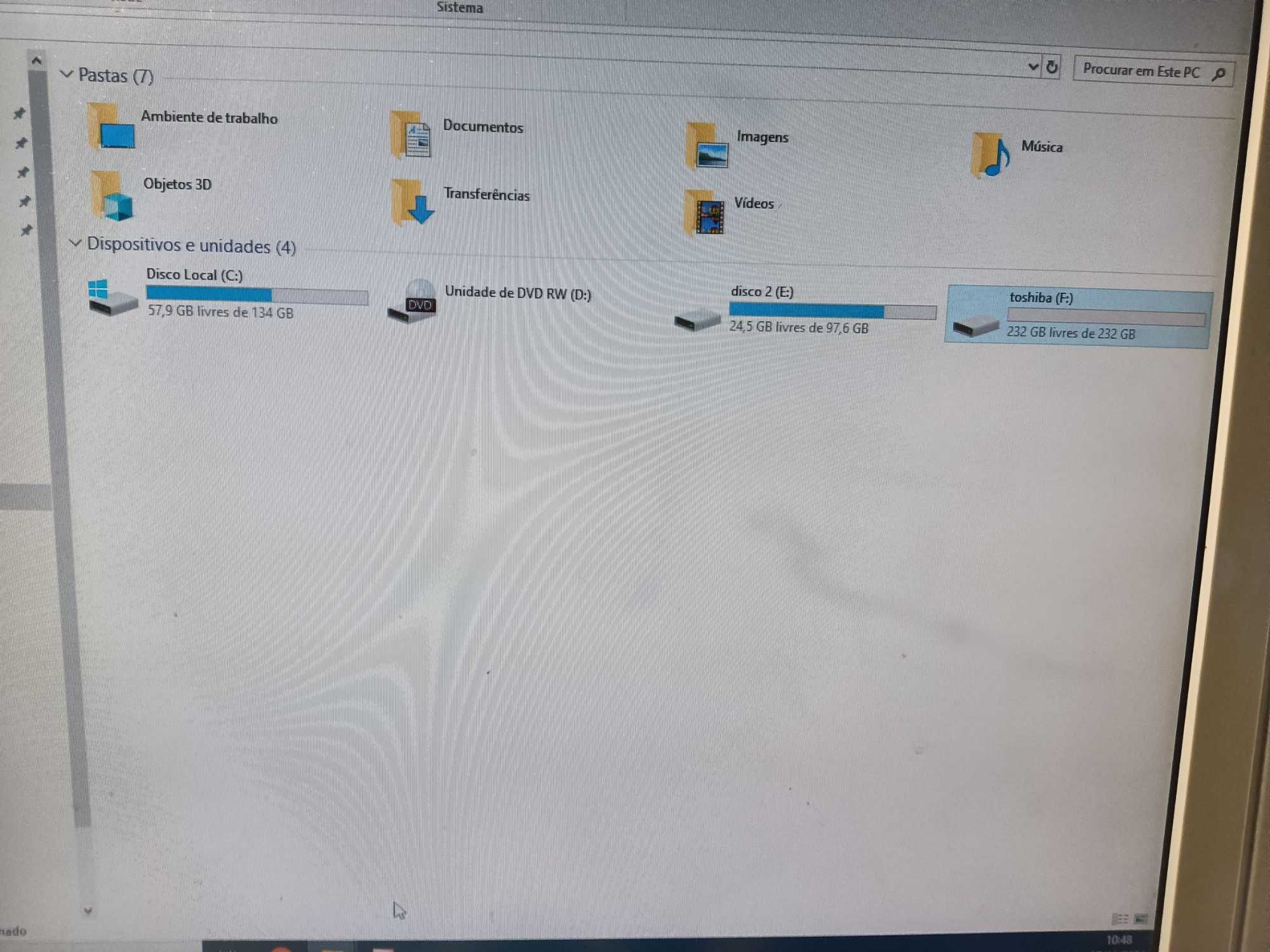 caixa e disco externo