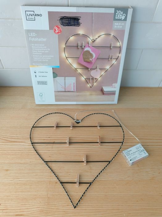 Serce świecące dekoracja świecąca na zdjęcia