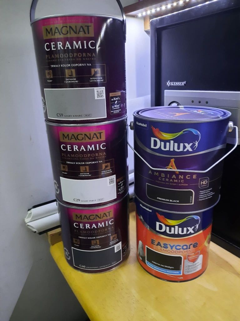 Farby Magnat ceramic i Dulux ceramic easycare