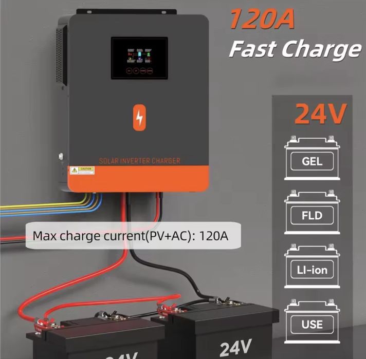 Гибридный солнечный инвертор powmr 4.2kw 4.2квт 4200в 24v 24в
