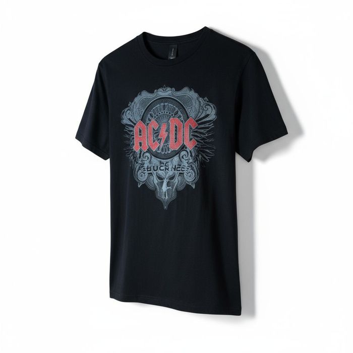 Czarna koszulka damska Gildan, bawełna, S AC&DC