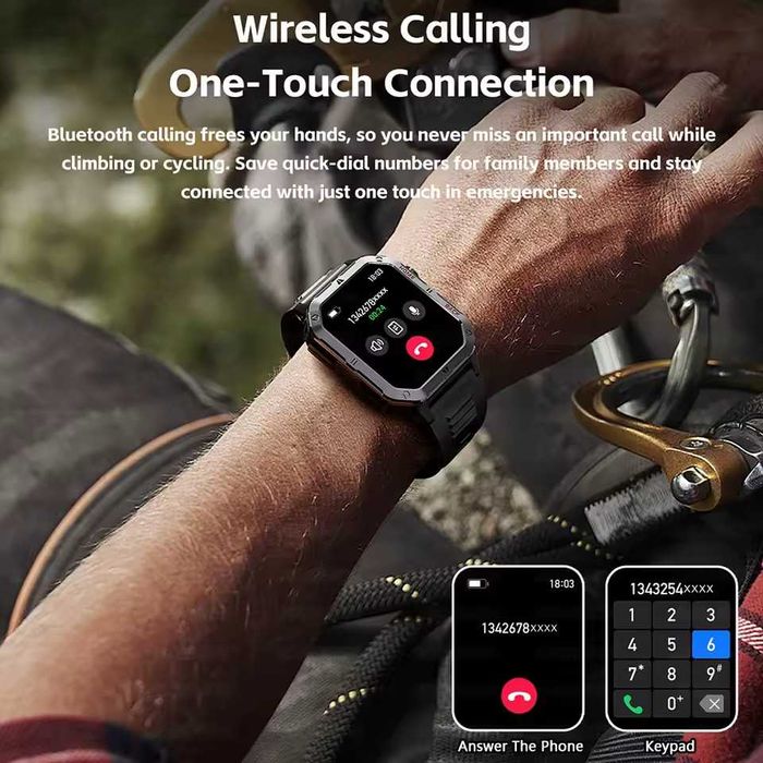 Смарт часы: LIGE MT62 PRO. NFC.1000mAh. LED-фонарик.