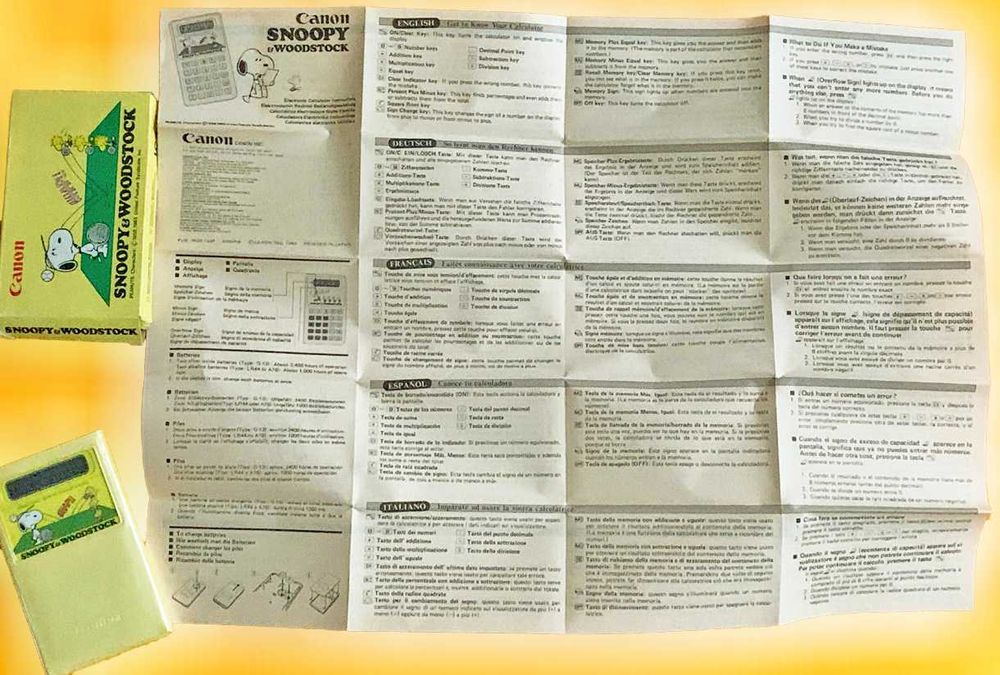Calculadora Canon, Snoopy & Woodstock, Nova