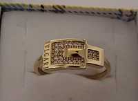 Złoty pierścionek z cyrkoniami 1,72g r.17 p585 /ST Jak nowe złoto