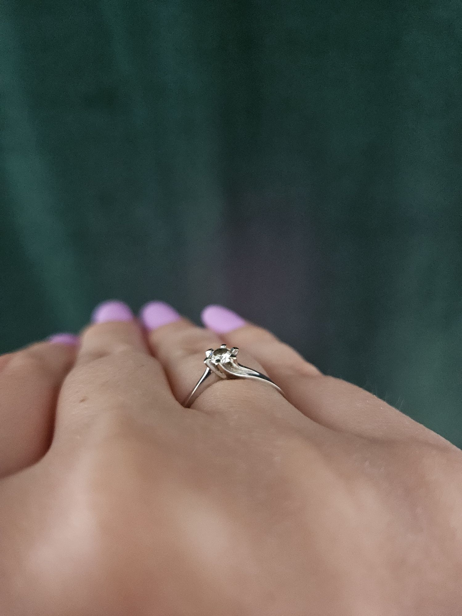 Pierścionek APART z brylantem 0,2ct zaręczynowy r. 14, 1,7cm próba 585