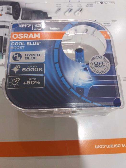 Lâmpadas H1 / H4 / H7 OSRAM Cool Blue Boost 5000k tipo xenon
