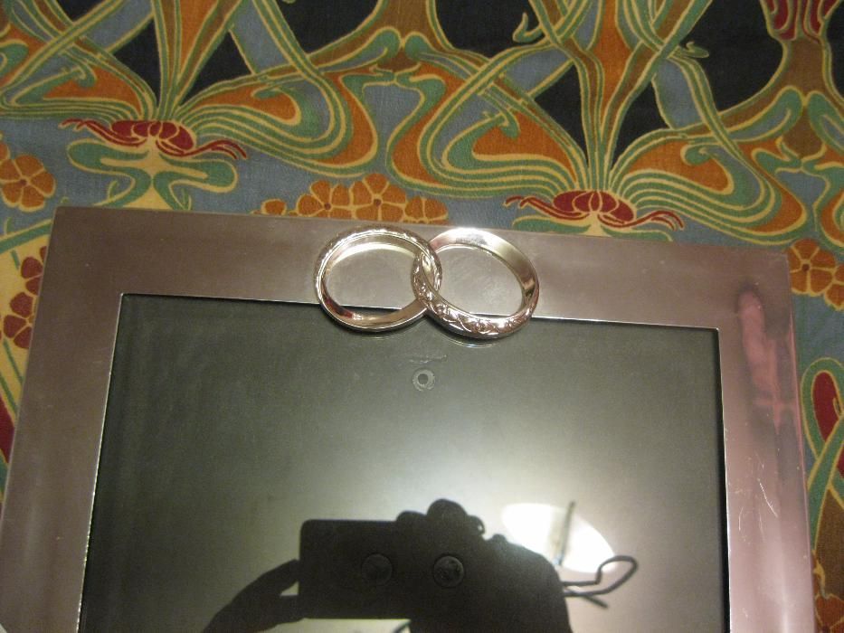 коллекционная большая старая фото рамка металл кольца британия сувенир