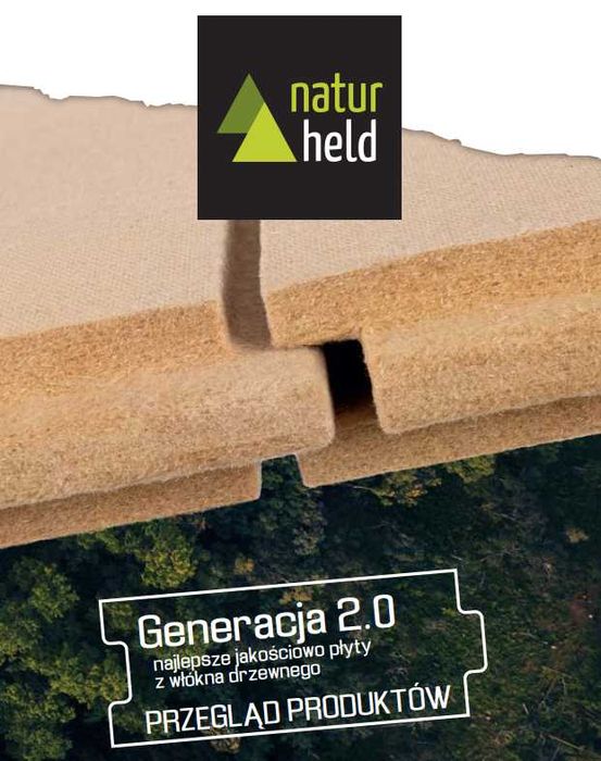 Wełna drzewna NATURHELD 180 – płyta 40mm 4cm, pióro-wpust, 615×1880 mm