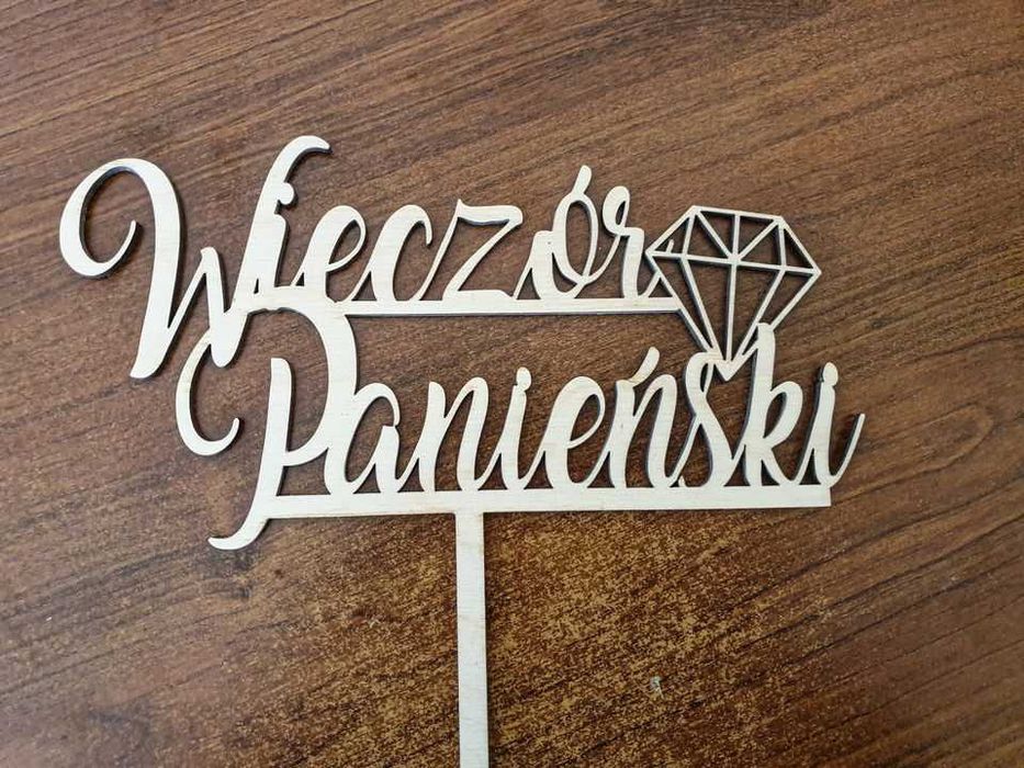 Topper na tort weselny i nie tylko