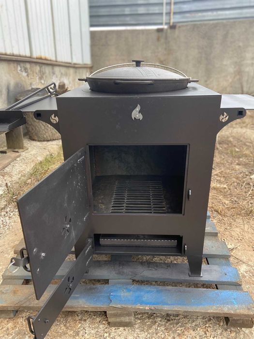 Піч під казан 5 мм, діаметр 46 см, з набірними кільцями та столиками