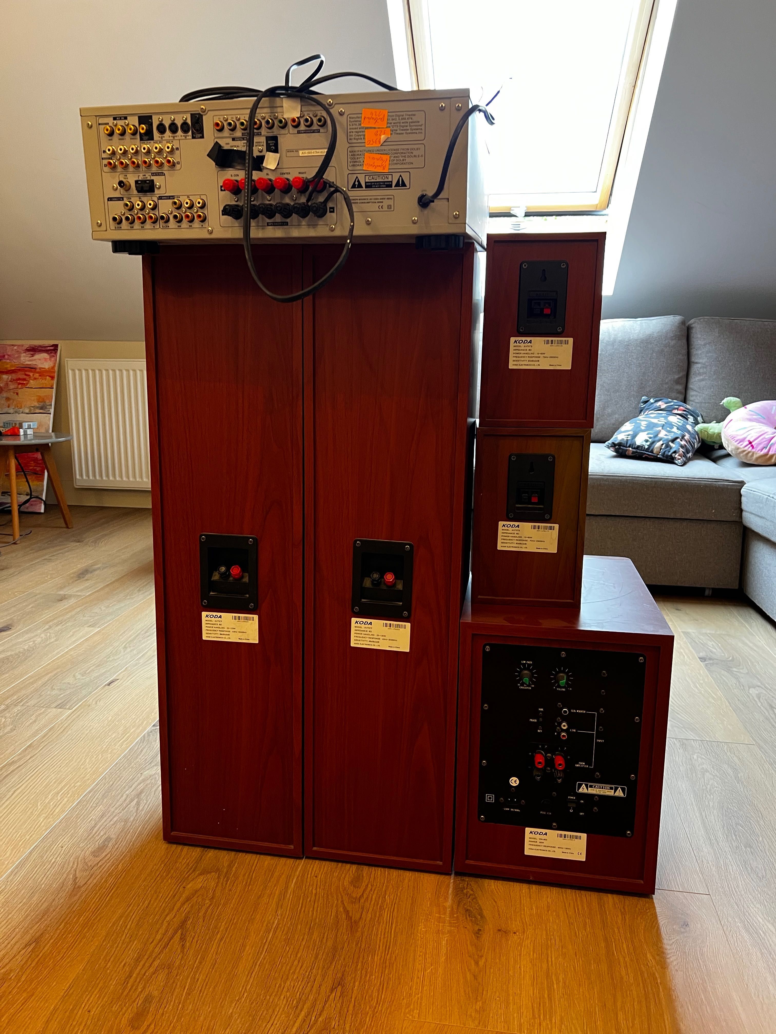 Zestaw kina domowego KODA – amplituner + 7 głośników (AV707F subwoofer