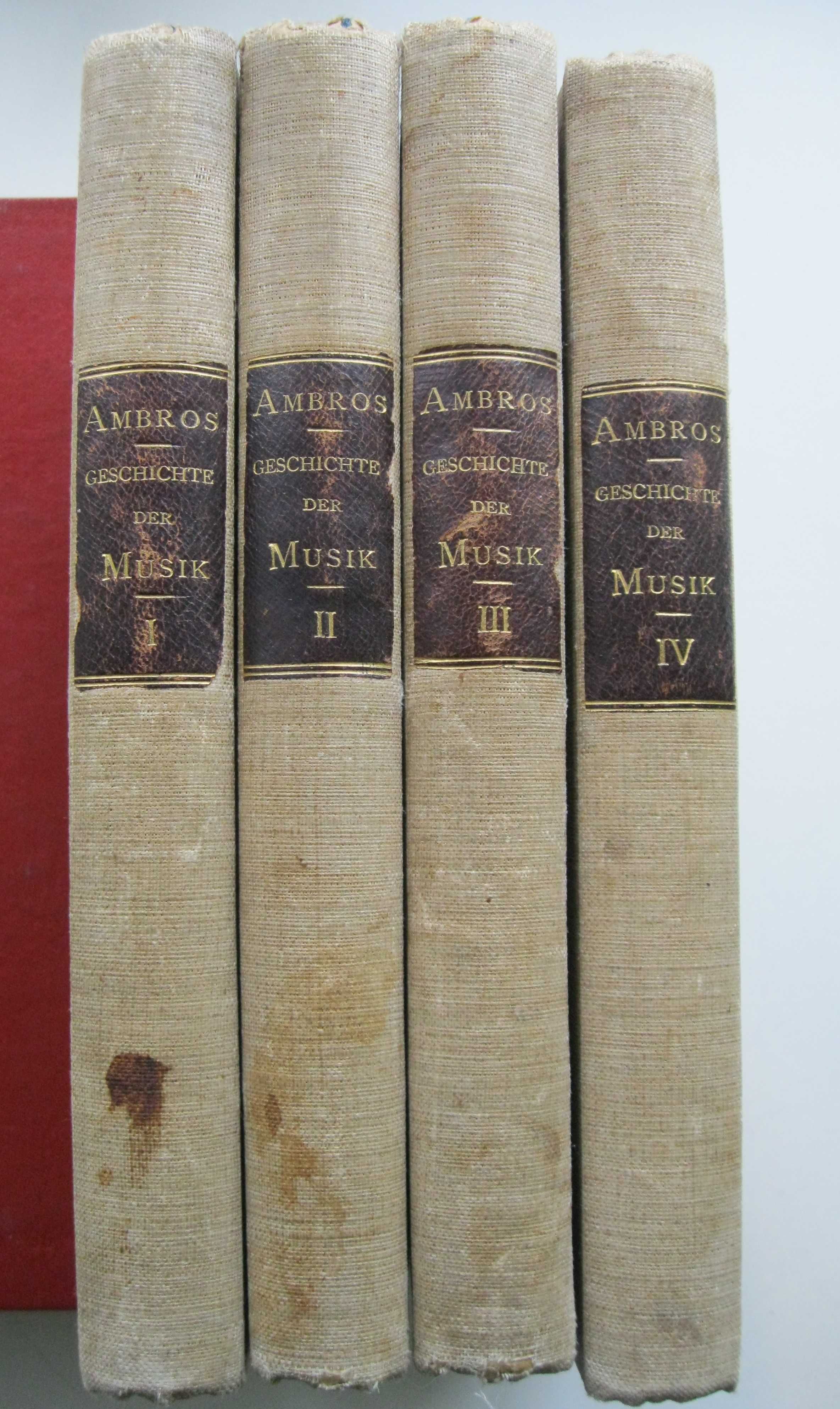 A.W.Ambros Geschichte der musik 1-4т.1880-1881г.(история музыки)