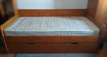 Cama solteiro c/ arrumação + colchão