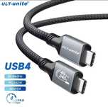 Kabel USB4 / Thunderbolt 4, 40Gbps, 240W. USB-C - USB-C. 1,2m + GRATIS