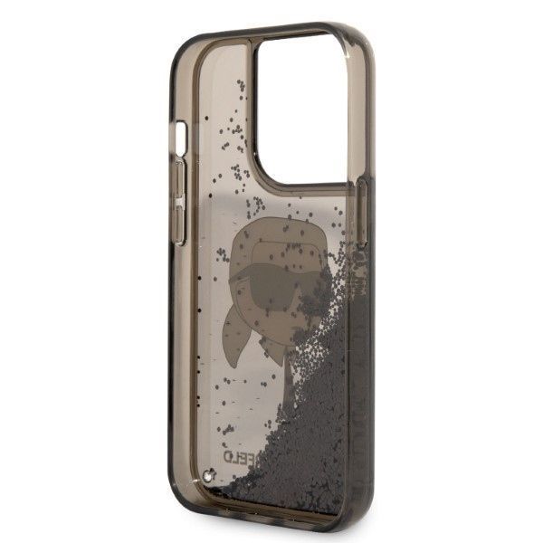 Pokrowiec na iPhone 14 Pro Karl Lagerfeld Hardcase Czarny z Glitterem