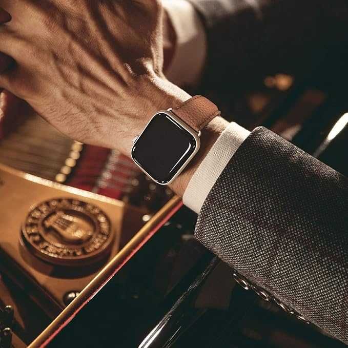 Pasek z etui do Apple Watch brązowy