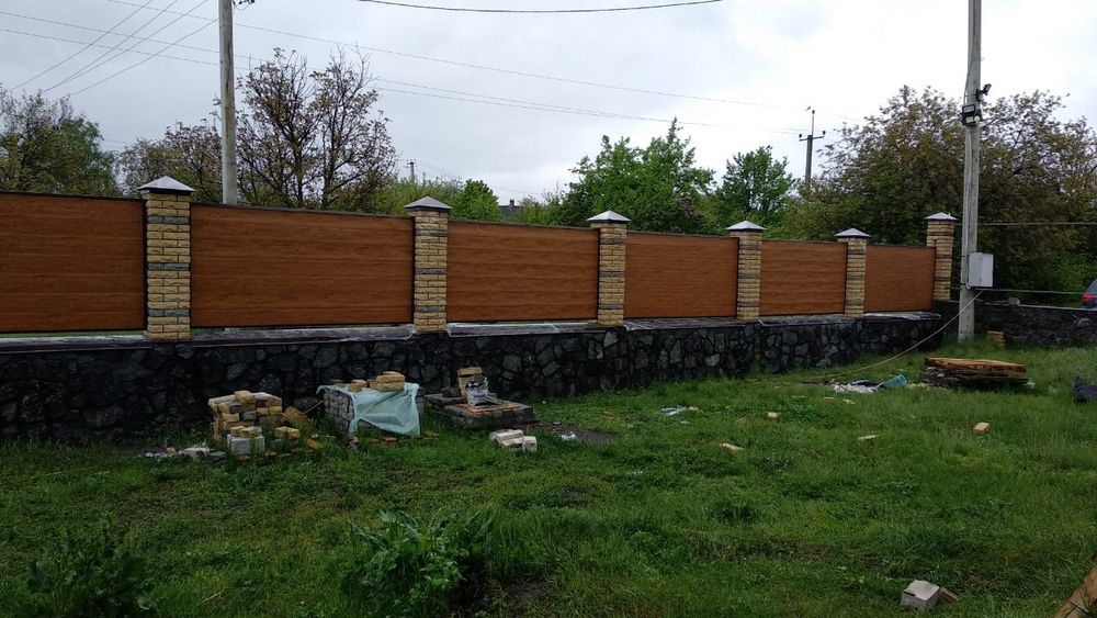 Забор горизонт, забор доска, паркан дошка, сайдинг, металосайдинг