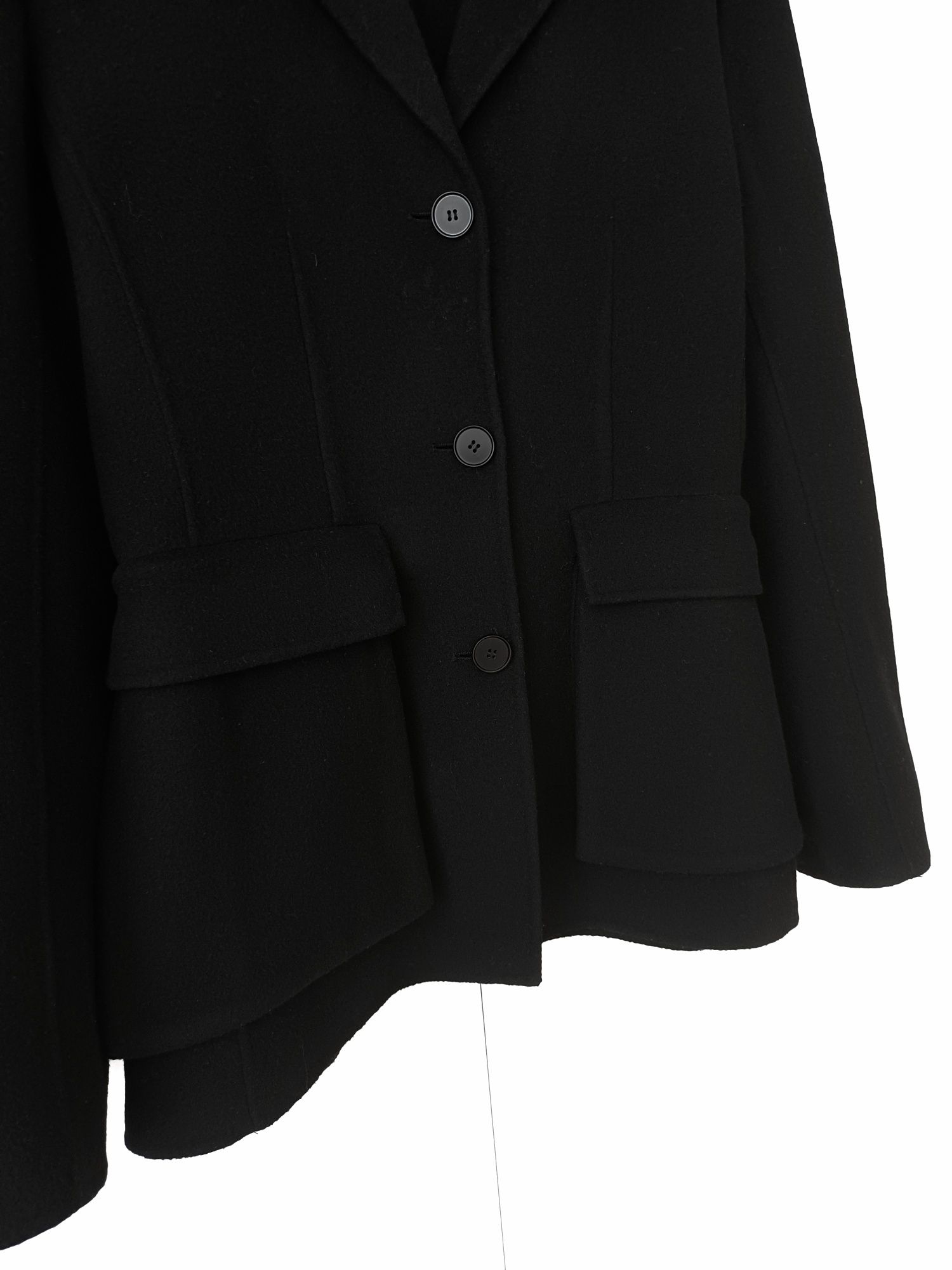 Massimo Dutti wełniany płaszcz krótki przejściowy wełniana kurtka hit