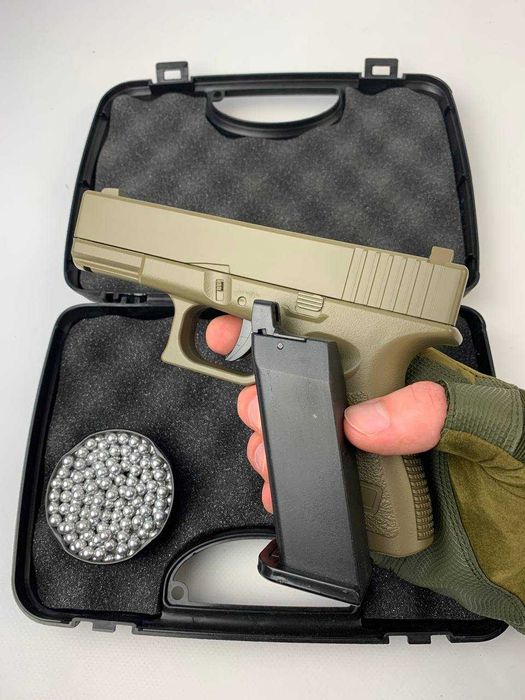 Металевий пістолет Глок дитячий Glock на пульках 6мм іграшковий
