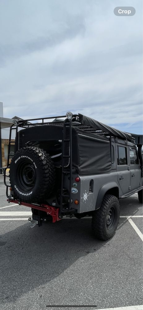 Roof rack defender 110 - escadas, toldo & luzes