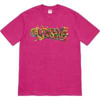 Supreme Paint Logo Tee rozmiar M T-shirt Magenta