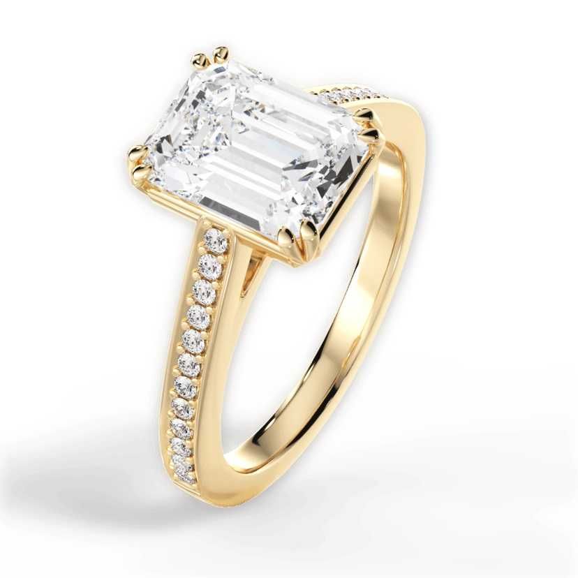 Женское золотое кольцо с бриллиантом 2,00 карат Lab Grown Diamond CVD